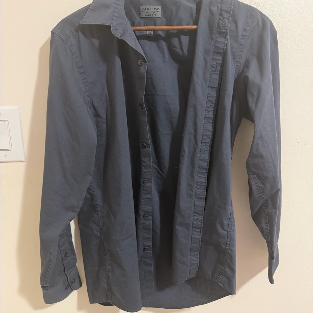 Arrow Men's Dark Blue Dress Shirt